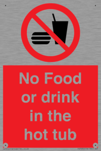 No Food or drink in the hot tub